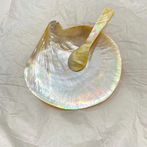 Placa de concha de nácar dorada exquisita Placa de concha de nácar dorada para servir en fiestas, mesa de boda, placa de perlas Vietnam - Product Image 3