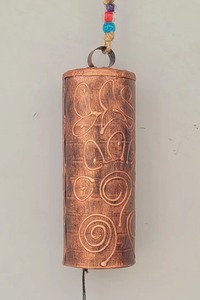 Campana Colgante Decorativa de Cobre Vintage Portátil GLOSSY TOUCH ART, Grabada a Mano, Estilo Contemporáneo - Product Image 6