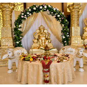 Accesorios de decoración de entrada de boda de Malasia, pilares de fibra inspiradores y Ganesha para decoración de entrada de boda, decoración de boda impresionante - Product Image 1