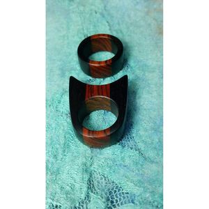 RR ENTERPRISES Bague en bois et résine faite à la main d'Inde pour une élégance quotidienne, accent parfait pour la collection de tapis et de coussinets - Product Image 4