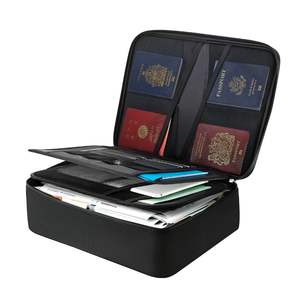 Portable Multi-Layer <b>Fireproof</b> <b>Document</b> <b>Box</b> 1832 Fahrenheit Heat Insulated Waterproof Lockable File Storage Organizer <b>Fireproof</b> - Product Image 1