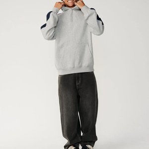 Vente en gros de sweats à capuche vintage épais pour hommes, 100% coton, coupe oversize, effet vieilli, uni, personnalisable, délavé à l'acide, écologique - Product Image 1