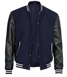 Premium Custom <b>Men</b> Wool <b>Varsity</b> <b>Jacket</b> Genuine Leather Sleeve Letterman <b>Bomber</b> Wholesale College Team Coat WVJ-0042 - Product Image 5