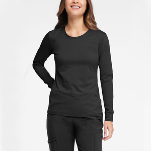 Chemises à manches longues en polyester pour femmes, sous les blouses médicales, uniforme d'infirmière, hôpital, sous les blouses - Product Image 1
