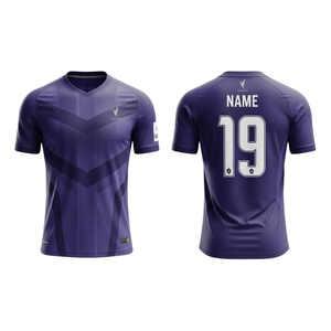 Maillot de football américain personnalisé en gros avec impression par sublimation, col en V, logo personnalisé, extensible, respirant, en polyester anti-humidité - Product Image 3