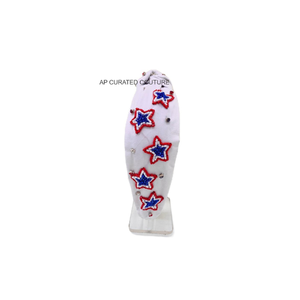 Bandeau perlé drapeau USA 4 juillet, broderie étoile patriotique, fait main, fabricant de bandeaux perlés personnalisés - Product Image 1
