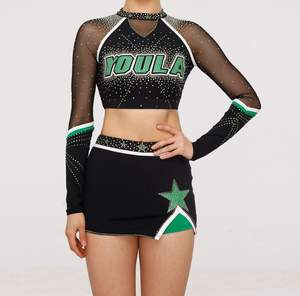 Uniformes de cheerleading personnalisés pour club, avec strass, pour compétitions All Stars, différentes couleurs et tailles, haute qualité - Product Image 5