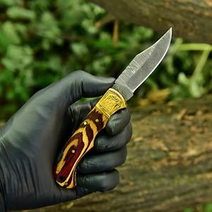 Couteaux pliants portables avec poignées ergonomiques pour les tâches de plein air, lame en acier pour une coupe sûre. - Product Image 1