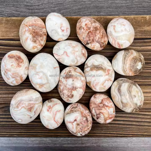 Piedras de Palma de calcita ámbar de cristal natural al por mayor rocas de Reiki minerales artesanías de cristal piedras de Palma espiritual de hada Feng Shui - Product Image 2