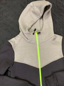 Sudaderas con capucha de cremallera completa para hombre, de algodón, forro polar técnico, ligeras, transpirables, de invierno, tallas grandes, chándal, ropa deportiva, jogger, streetwear - Product Image 2