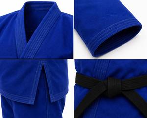 Ensemble de judogi unisexe pour adultes, coupe classique, durable, respirant, léger, en polyester/coton teint uni, vêtements d'arts martiaux, ensemble de taekwondo - Product Image 5