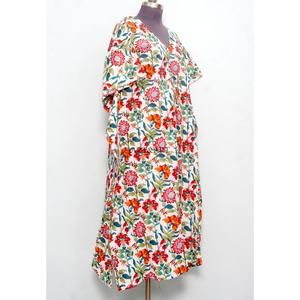 Vestido Largo Kaftán de Algodón para Mujer, Estampado Floral, Estilo Maxi, para Maternidad, para Verano, Invierno, Otoño y Primavera, Tejido de Punto - Product Image 3