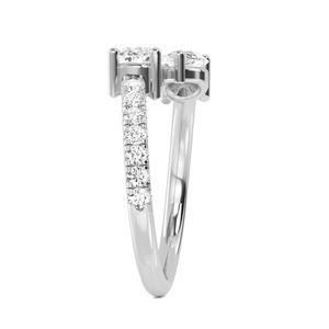1.10 ctw Pear Shaped Lab Grown Diamond <b>Ring</b> Solid 10K Yellow Gold Modern <b>Statement</b> <b>Ring</b> - Product Image 2