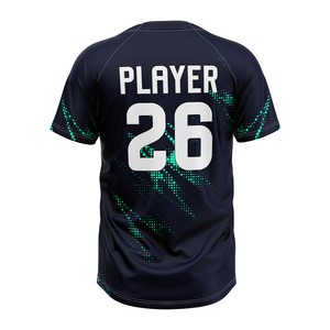 เสื้อเบสบอลแบบสั่งทำพิเศษ 2 กระดุม ชุดทีมซอฟต์บอล ผ้าโพลีเอสเตอร์ซับเหงื่อ ชุดกีฬา OEM ODM - Product Image 3
