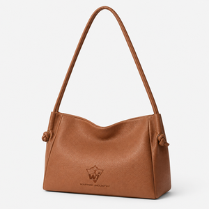 Premium Brown <b>Leather</b> Vintage Shoulder <b>Bag</b> Women <b>Soft</b> Hobo Handbag Daily Travel Purse Long Strap WARPRO INDUSTRY Zipper Closure - Product Image 1