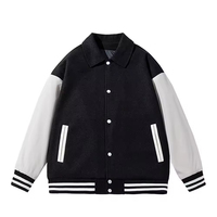 Veste de baseball varsity pour homme à manches longues, 100% laine, imperméable, respirante, avec impression personnalisée et patchs en chenille