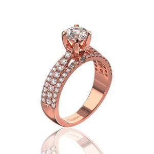 Anillo de Compromiso Glosbe & Co de Vietnam Jewelry, Anillo de Oro Sólido de 18K para Mujer con Diamante Natural de 5.4 Ly D/VVS1 para Uso Diario - Product Image 2