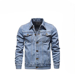 Custom High Quality Vintage Denim Jacket Washed Cotton Jeans with Button Decoration for Winter - Product Image 3