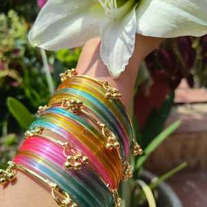 Bracelets en verre facetté bleu taille émeraude tendance 2026, qualité export, pour femmes, à prix de gros – Meilleures ventes - Product Image 4