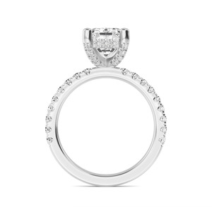 Hermoso Anillo de Compromiso con Diamante Cultivado en Laboratorio, Corte Redondo y Radiante, en Oro Rosa de 10K, 3.74 CTW, Joyería Nupcial Premium - Product Image 4