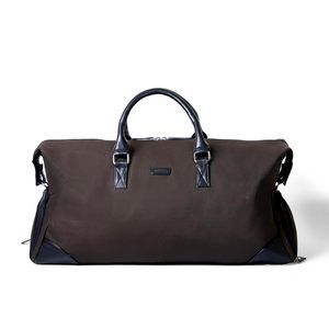 Genuine Leather Barrel-shaped Duffle Bag With Shoulder Strap Zipper Closure Men's Classic Travel Weekender <b>Large</b> Capacity - Product Image 1