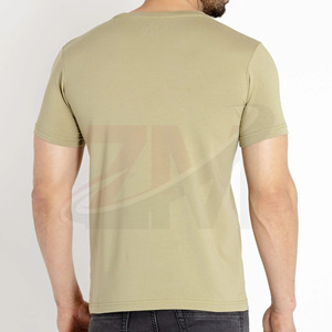 T-shirts amples marron unis pour hommes 100 % coton, style streetwear décontracté, coupe ample, basiques pour l'été, vente en gros, marque - Product Image 3