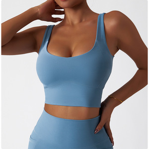 Soutien-gorge de sport sans couture réversible pour femme, grande taille, à maintien moyen, imprimé, idéal pour la gym et le fitness – Meilleure vente - Product Image 4