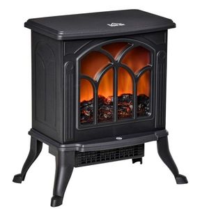Caminetto Elettrico da 17 Pollici, 750W/1500W, Effetto Fiamma LED, Stile Moderno, Materiale Acciaio e Vetro, per Uso Domestico e Alberghiero - Product Image 5