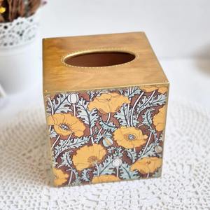 Caja de pañuelos de madera impresa con revestimiento de cedro, caja de pañuelos de madera impresa perfumada para almacenamiento de lujo en el hogar, caja de accesorios al por mayor - Product Image 5