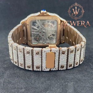 Full Stone Hip Hop Moissanite Diamond Watch with OEM ODM Customization for Global Distributors and Importers Available for Sale - Product Image 3