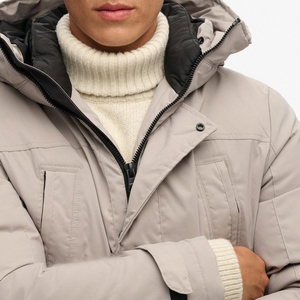 Men's <b>Black</b> Winter Parka Long Puffer Jacket <b>Fur</b> <b>Hooded</b> Windproof <b>Coat</b> Parka Jackets - Product Image 5