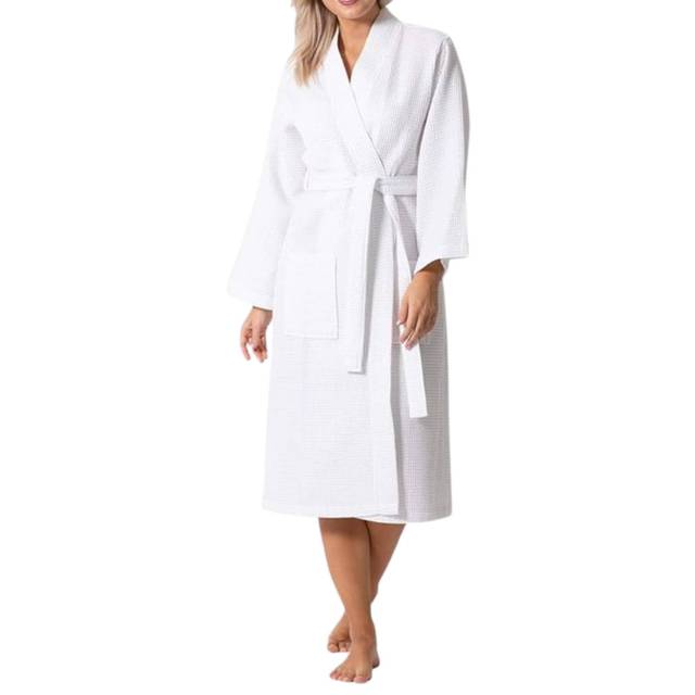 Women's Thermal Breathable Eco-Friendly Soft Woven Knitted Spandex Cotton Bathrobe Custom Supply