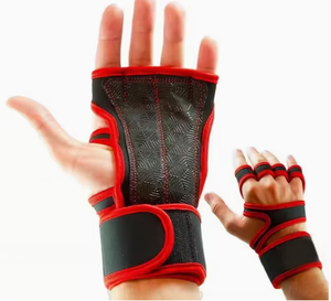 <b>Half</b> Finger Fitness Gloves Mesh Breathable Non <b>Slip</b> Palm Adjustable Wrist Strap for Gym Workout Training Unisex - Product Image 4