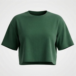 Camiseta Lisa para Mujer, Personalizable con Color, Impresión de Camisetas de Algodón, Top Corto Holgado, Camisetas Holgadas para Mujer, Ropa Deportiva para Gimnasio - Product Image 1