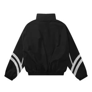 เสื้อแจ็คเก็ตวิ่งเนื้อนุ่มผลิตจากโรงงาน โพลีเอสเตอร์ สกรีนโลโก้ได้ตามต้องการ เหมาะสำหรับกิจกรรมกลางแจ้ง เล่นสกี ฝึกซ้อมกีฬา กันลม สำหรับผู้ชาย - Product Image 4