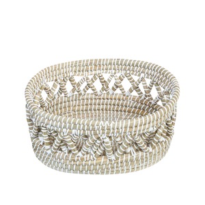 Panier ovale en jonc de mer avec fruits, fait main, pour rangement, vente en gros, écologique, fabriqué au Vietnam - Product Image 2