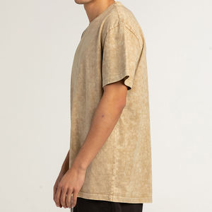 เสื้อยืดลายฟอกสีแบบขายส่งสำหรับผู้ชาย ดีไซน์ทันสมัย ผ้าคอตตอนริงเกอร์ 100% ทรงโอเวอร์ไซส์ สไตล์ดิสเทรส - Product Image 6