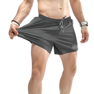 Shorts de sport gris anthracite pour homme, séchage rapide, imperméables, respirants, légers, 100% polyester, course à pied, gym, entraînement - Product Image 4