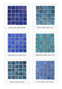Baldosas de cerámica mosaico premium de Bali de 300 mm x 300 mm para piscinas, hoteles y baños - Product Image 5