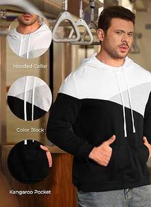 เสื้อฮู้ดผู้ชายผ้าโพลีเอสเตอร์ผสมคอตตอน พิมพ์โลโก้ตามสั่ง ผลิตจากโรงงานโดยตรง เสื้อสเวตเชิ้ตผ้าฟลีซลำลองแฟชั่น มีฮู้ด สีพื้น - Product Image 5