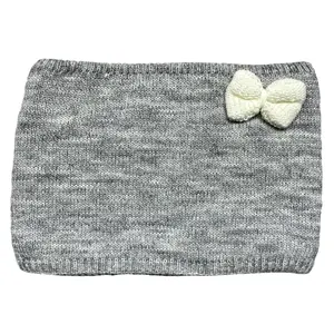 bow decorated neck warmer winter