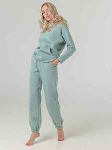 Ensemble de survêtement lavande personnalisé pour femme – Sweat-shirt et pantalon de jogging décontractés, tenue de sport deux pièces assortie - Product Image 2