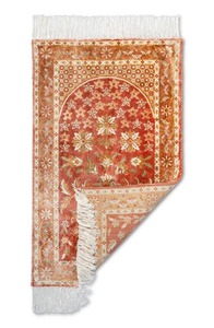 Best Quality Hand Knotted Rust Brown Islamic <b>Prayer</b> Traditional Muslim Namaz <b>Mat</b> Luxury Worship Carpet for Travel Gift for Sale - Product Image 4