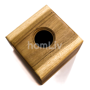 Handmade Teak Wood <b>Tissue</b> Box Cover Square Napkin Holder Rustic Table Decor for <b>Wedding</b> Dining Room Natural Sustainable Material - Product Image 5