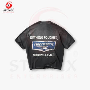 Camisetas de Manga Corta para Hombre con Estampado Gráfico Personalizado, Estilo Urbano, Corte Holgado, Cuello Redondo - Product Image 2