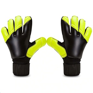 Top Demanded Black and Yellow Football Soccer Goalkeeper Gloves Sports Professional Goalkeeper Gloves Negative Cut - Product Image 1