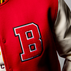 Trendy Oversized Varsity <b>Jacket</b> Streetwear Custom Logo Embroidery <b>Patchwork</b> Unisex Letterman Bomber <b>Jacket</b> Casual Outerwear - Product Image 6