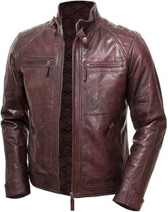 Chaqueta de Cuero para Hombre de Alta Calidad, Talla 6XL, con Tela de Lona, Bolsillos Decorativos, Personalizada, Expresa tu Individualidad - Product Image 1