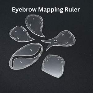 Juego de Reglas Transparentes de Acrílico para Mapeo de Cejas, Plantillas Profesionales para Dar Forma a las Cejas con Marcas de Medición para Microblading - Product Image 3