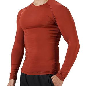 T-shirts de sport pour hommes à manches longues, imprimés par sublimation, compression, haute qualité, coupe ajustée personnalisée - Product Image 6